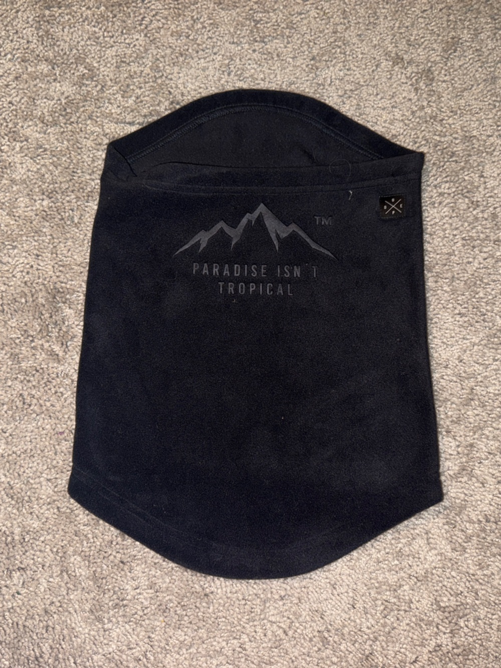 DOPE Black Face Mask Neck Gaiter with Subtle Logo